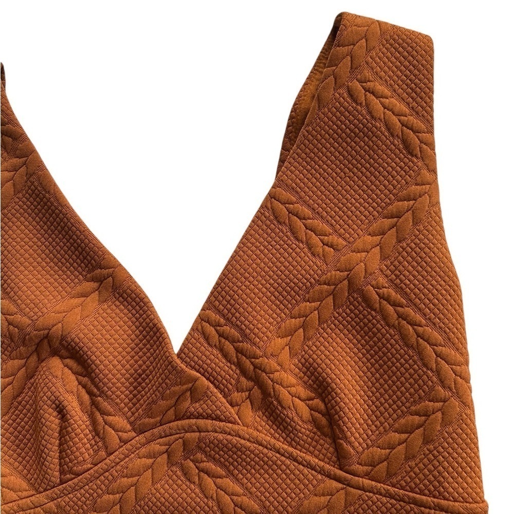 Maeve Anthropologie Button Side Cropped Top Vest Pecan Brown Size XS - Picture 7 of 13